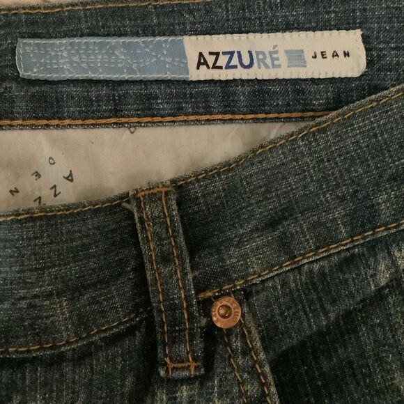 Azure love life vintage men retro y2k splattered abstract Art Wear Demin Jeans - Picture 10 of 11